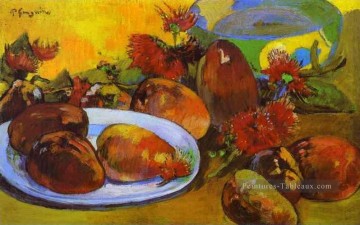 Nature morte aux mangues postimpressionnisme Primitivisme Paul Gauguin Peinture à l'huile